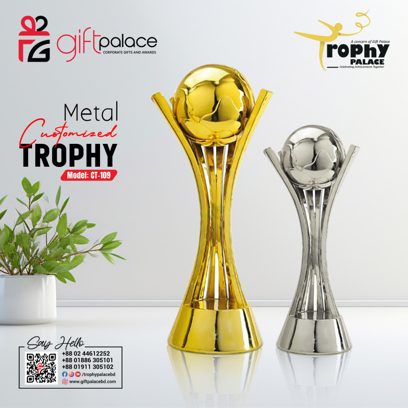 Customized Brass Metal Football Trophy-CT-109 Pair