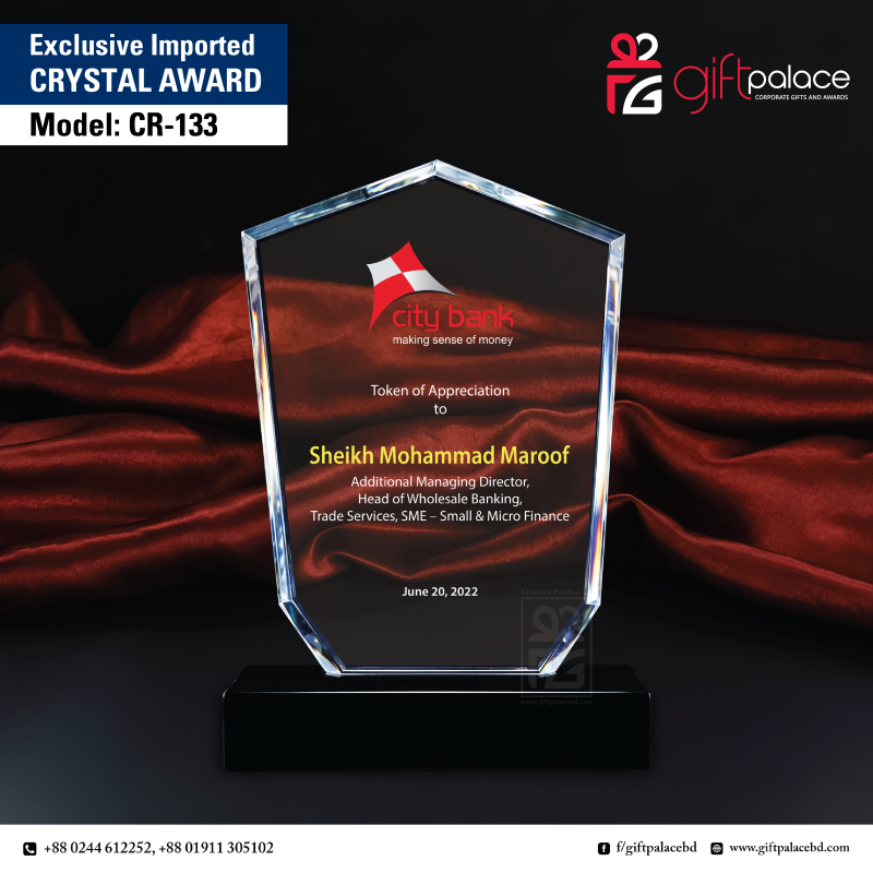 CR-133 Crystal Award