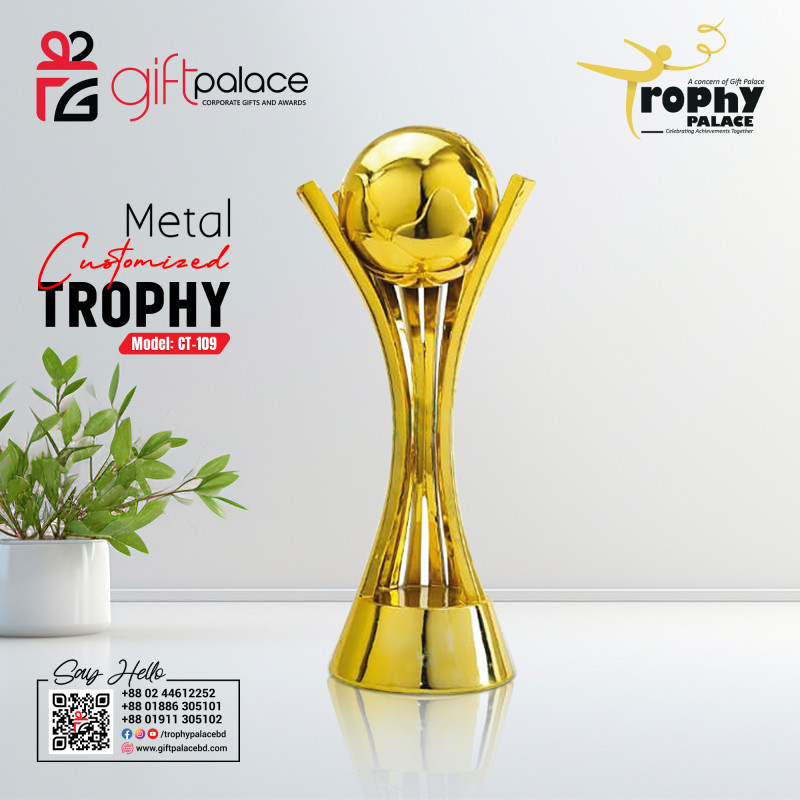 Customized Brass Metal Football Trophy-CT-109